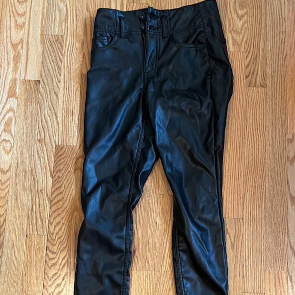 Faux leather pants